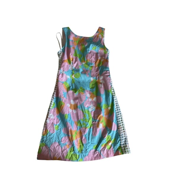 Lilly Pulitzer Delia Shorely Blue Mojo Lace Side Detail Shift Sz 0 Easter Dress - Picture 3 of 7
